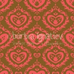 Heart Flame Damask