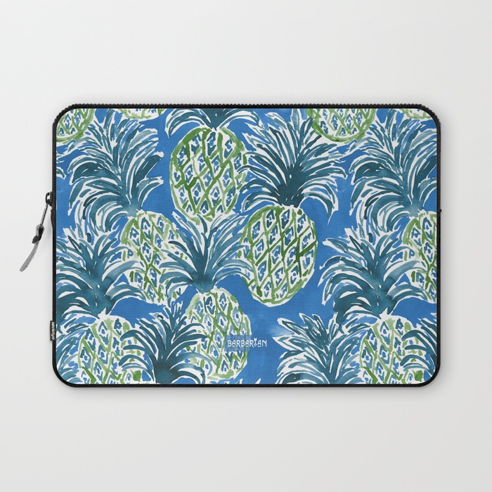 Lapis Pineapple O'Clock laptop sleeve by Barbarian