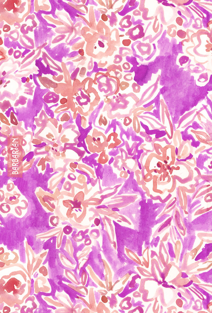 TROPICAL FLAIR Pink Floral by Barbarian
