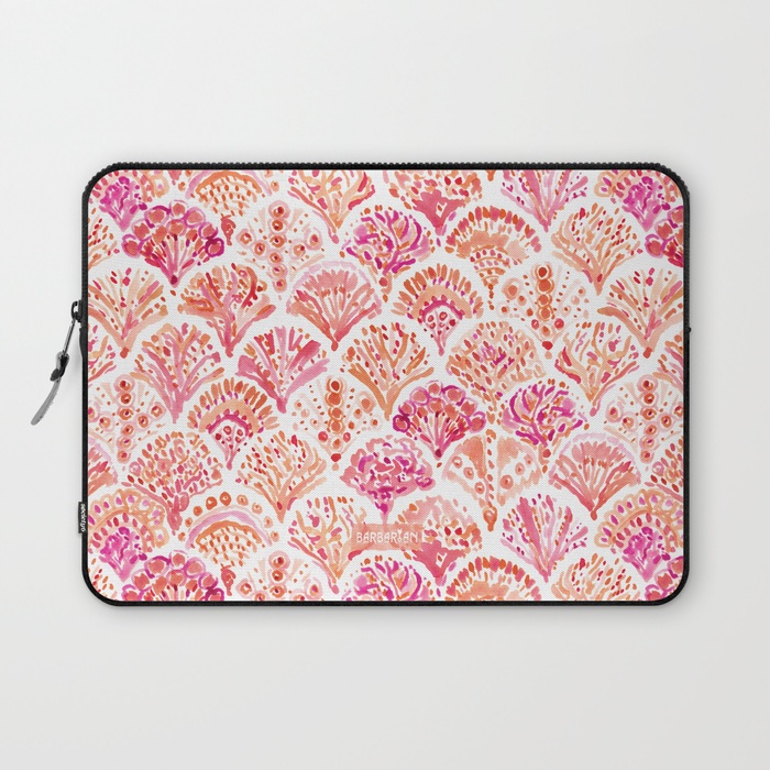 CORAL CAMO Mermaid Fish Scales Laptop Sleeve by Barbarian