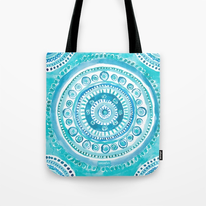 PEARLS OF WISDOM Mermaid Mandala Tote by Barbarian