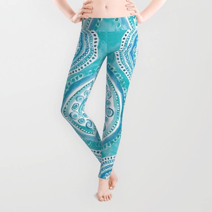 PEARLS OF WISDOM Mermaid Mandala Leggings by Barbarian