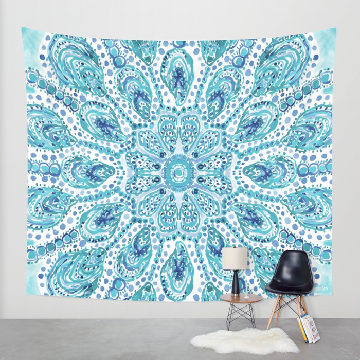 MMMOYSTERS Oyster Mandala Tapestry by Barbarian