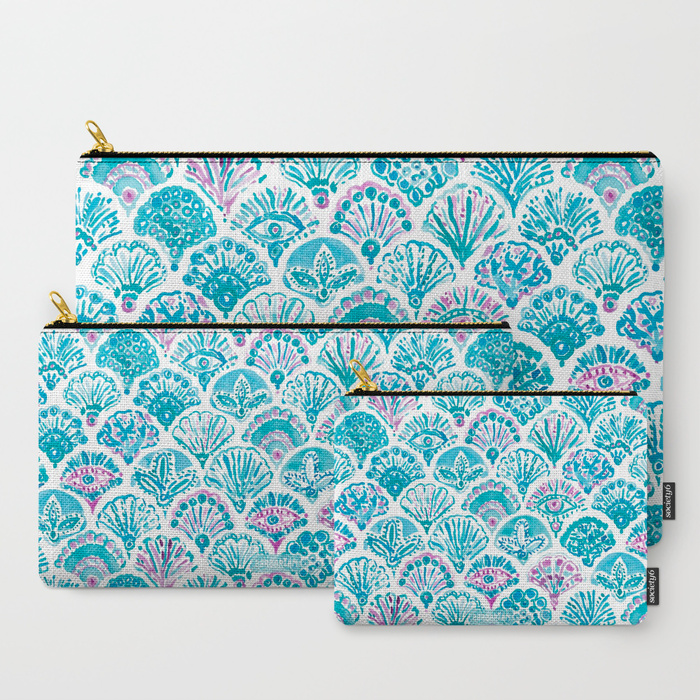 OMNISCIENT MERMAID All-Seeing Eye Scallop Pouches 