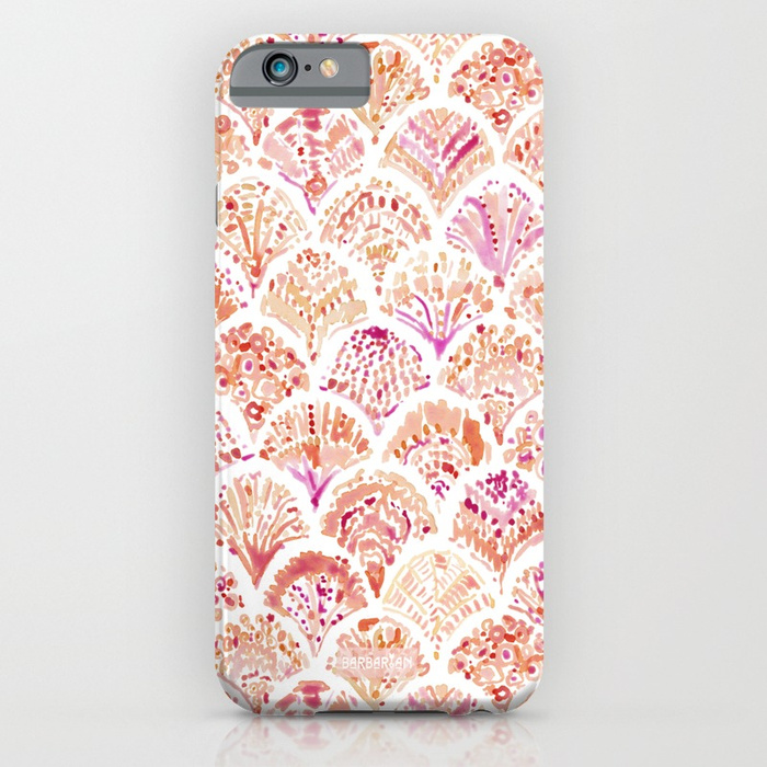 UNDERTOW Coral Mermaid Scales Phone Case by Barbarian