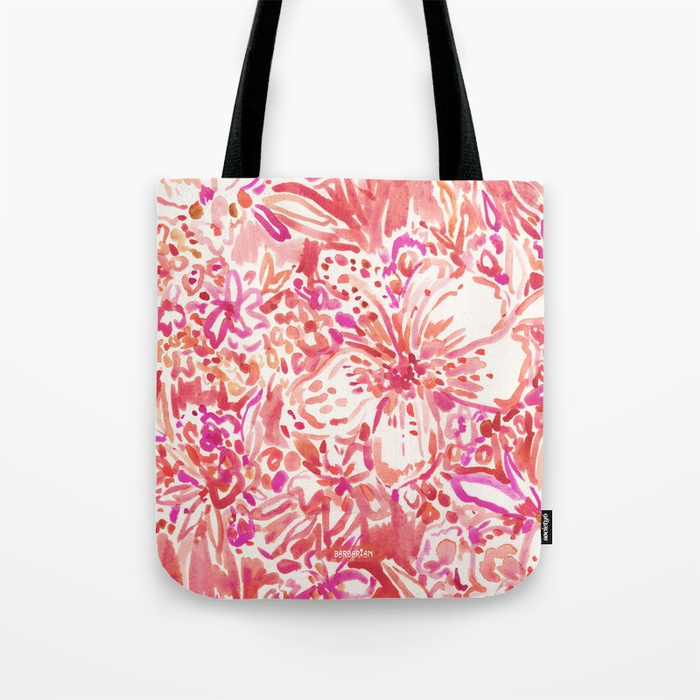 HAWAIIAN PUNCH Red Wild Hibiscus Floral Tote Bag