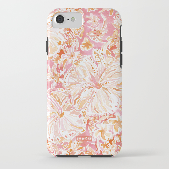 ALOHA STATE Tropical Watercolor Floral Phone Case