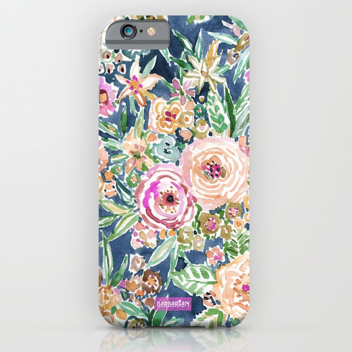 Navy MAUI MINDSET Colorful Tropical Floral Phone Case
