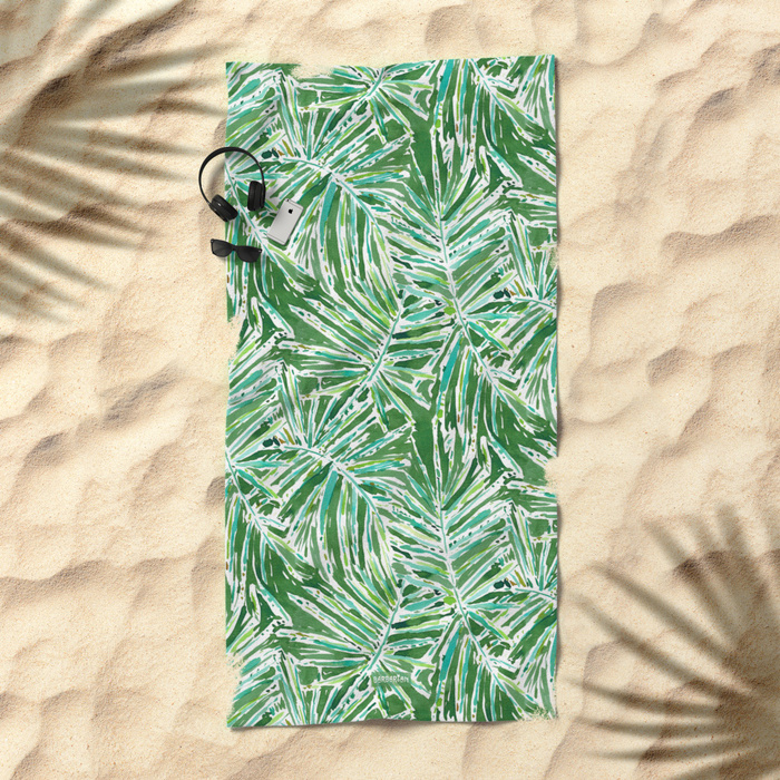 PALMY AND 85 Green Tropical Palm Beach Towel