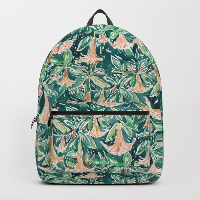 DATURA DREAMS Watercolor Floral Backpack