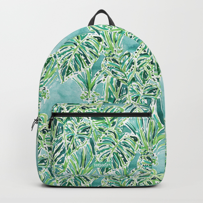 ELEPHANT EARS Green Tropical Leaves Backpack