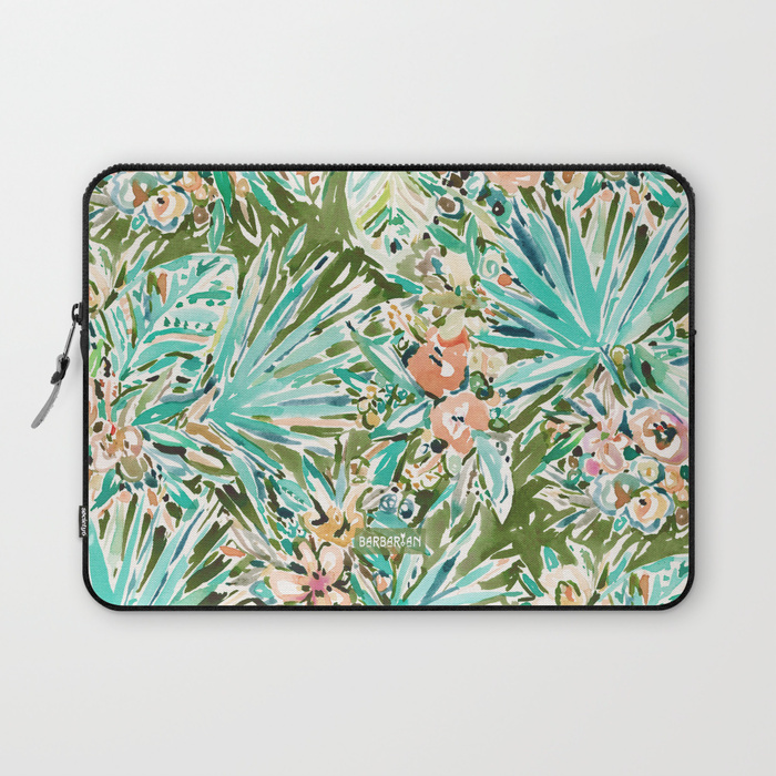 FAN OUT Tropical Palmetto Floral Laptop Sleeve
