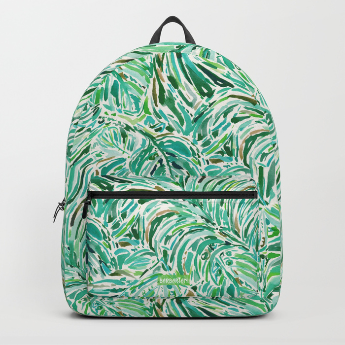 LUSH FREEDOM Watercolor Palm Print Backpack