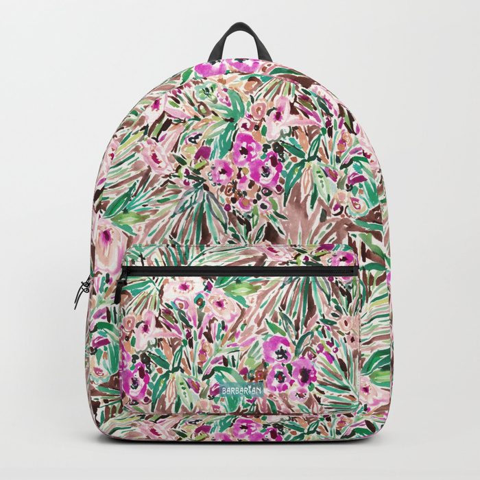 PLEASURE POINT Tropical Watercolor Floral Backpack