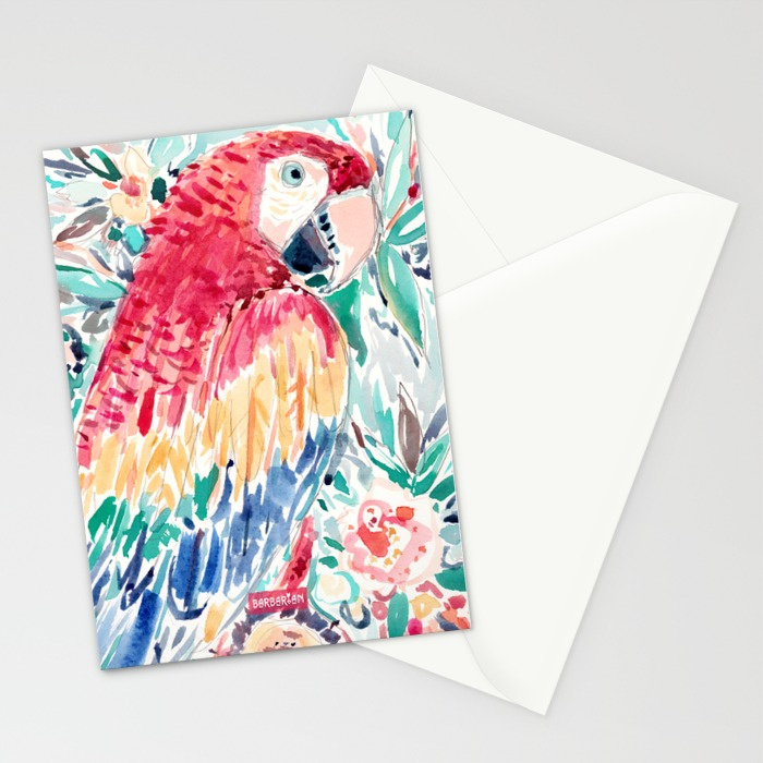 DONROY the Scarlet Macaw Stationery