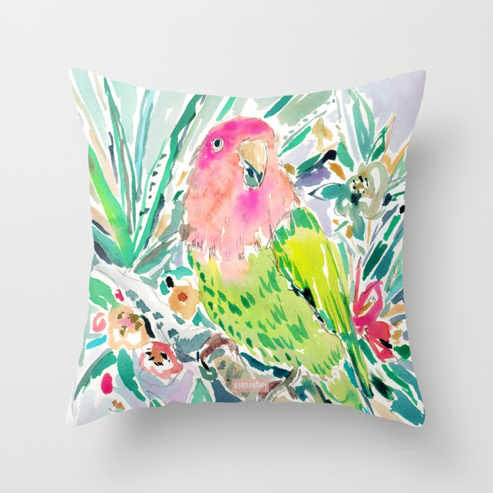 DUDE the Lovebird Throw Pillows