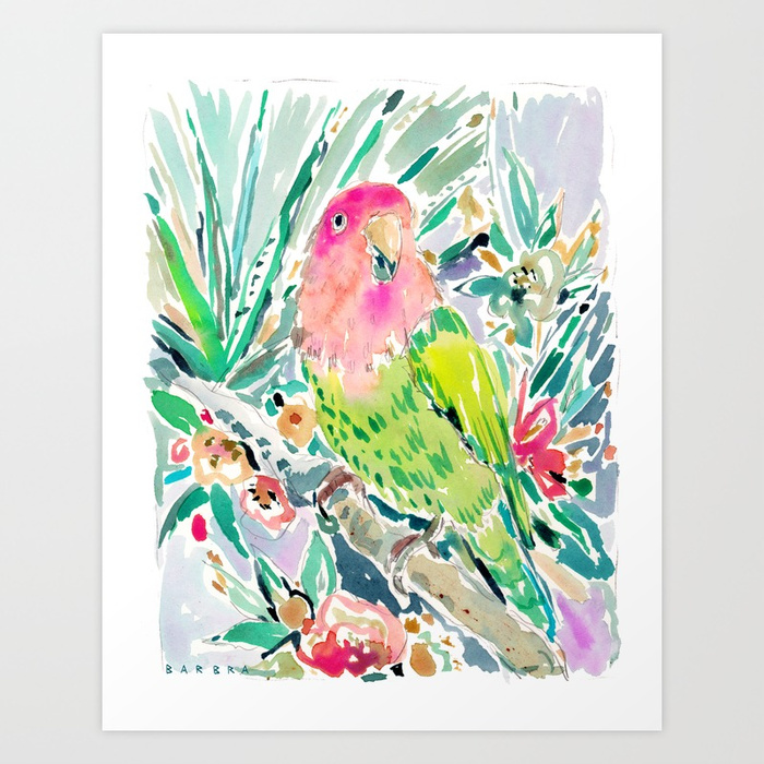 DUDE the Lovebird Art Print