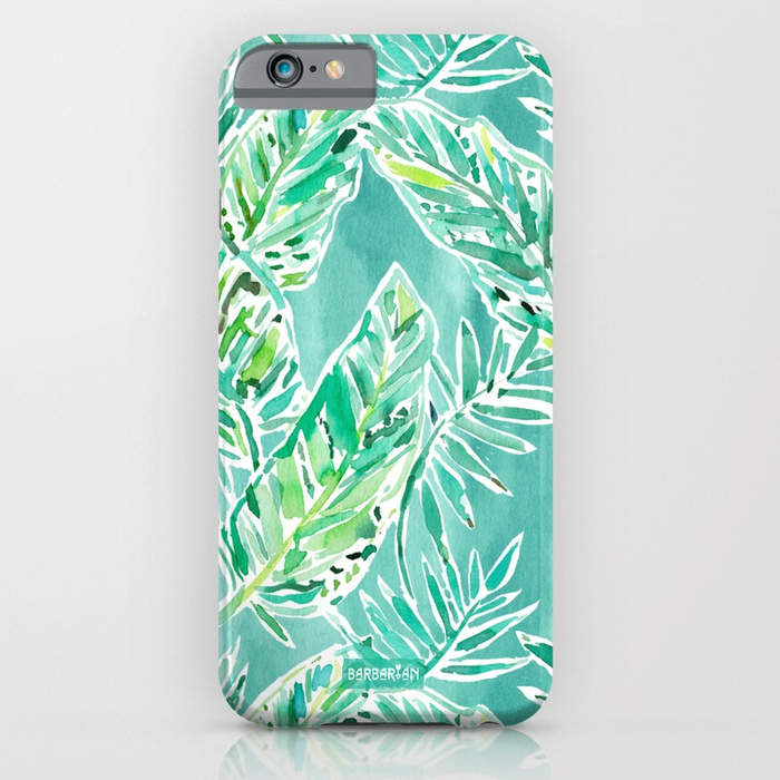 LEAFY ABUNDANCE Green Banana Leaf Print Phone Case