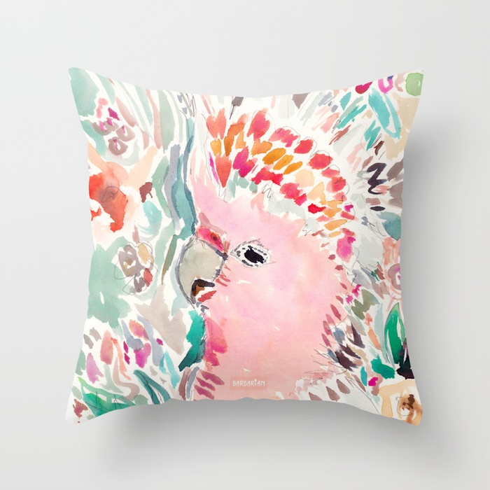 RADANA the Cockatoo Throw Pillow