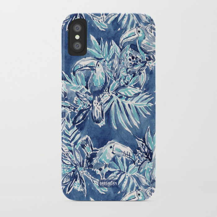 TOUCAN PLAN Indigo Tropical Phone Case