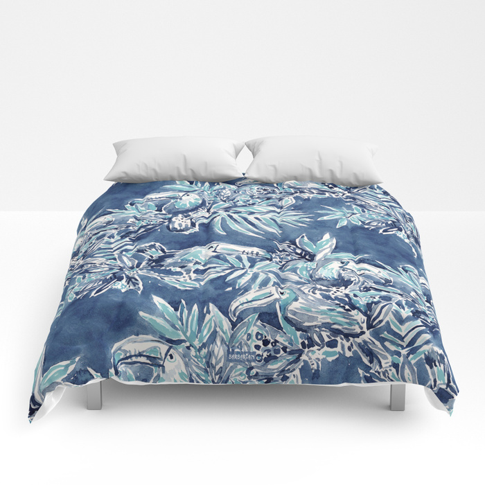 TOUCAN PLAN Indigo Tropical Bedding