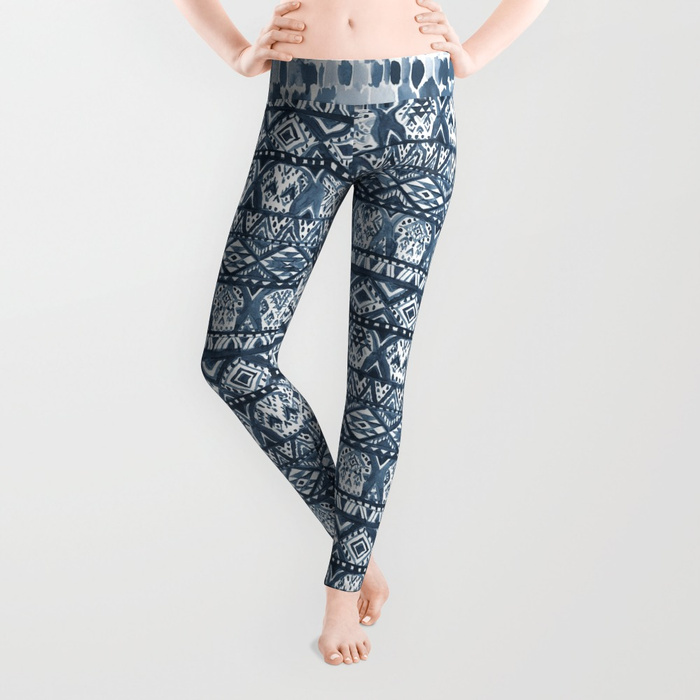 Indigo AZTECHIE Aztec Skull Print Leggings
