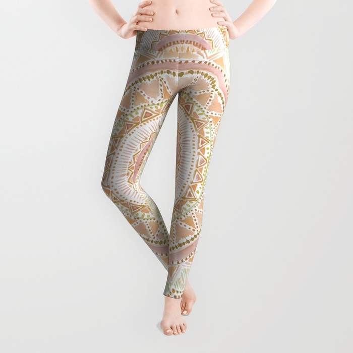 BIG LOVE Rose Gold Mandala Leggings