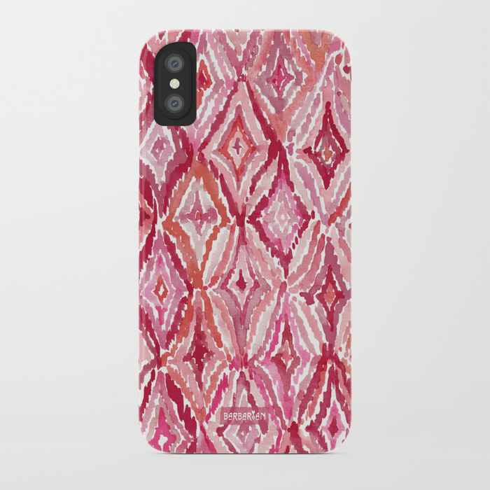  Red BRIGHT LIKE A DIAMOND Moroccan Print Phone Case