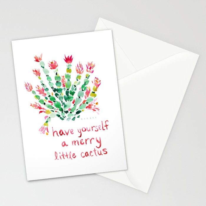 MERRY LITTLE Christmas CACTUS Cards