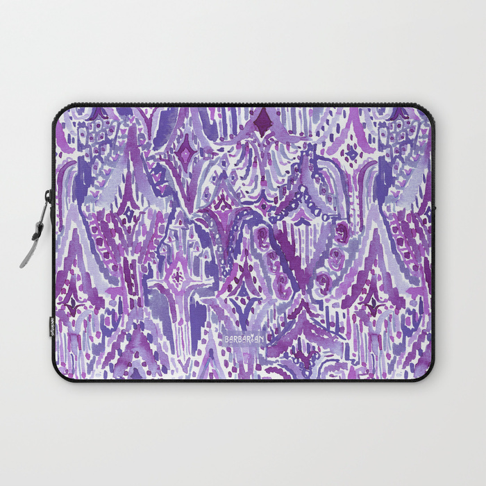 DROPS OF WONDER Ultra Violet Ikat Tribal Laptop Sleeve