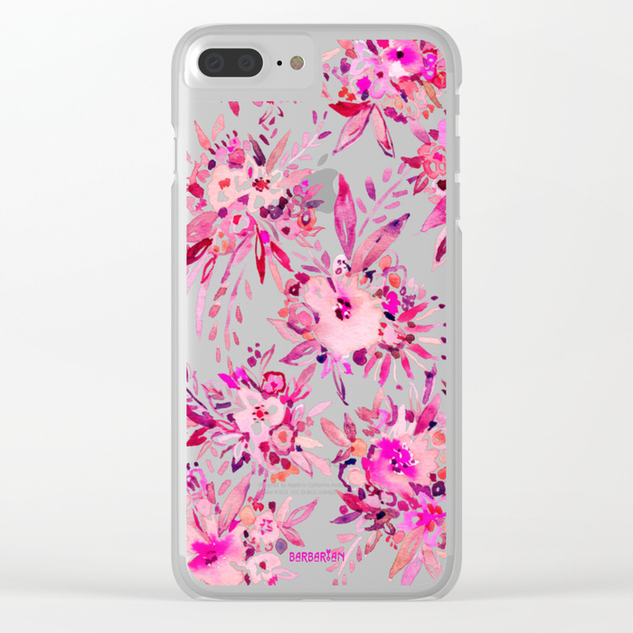 GIMME THAT Pink Wild Floral Clear Case