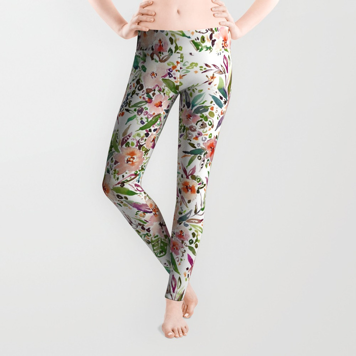 INCOGNITO INTROVERT Tropical Colorful Floral Leggings
