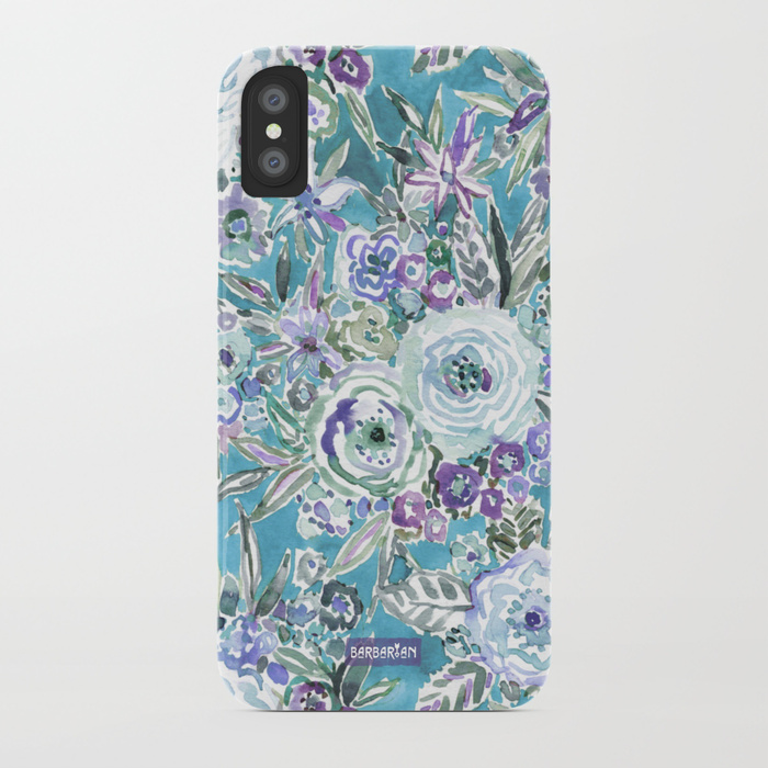 MAUI MINDSET Mystic Aqua Floral Phone Case
