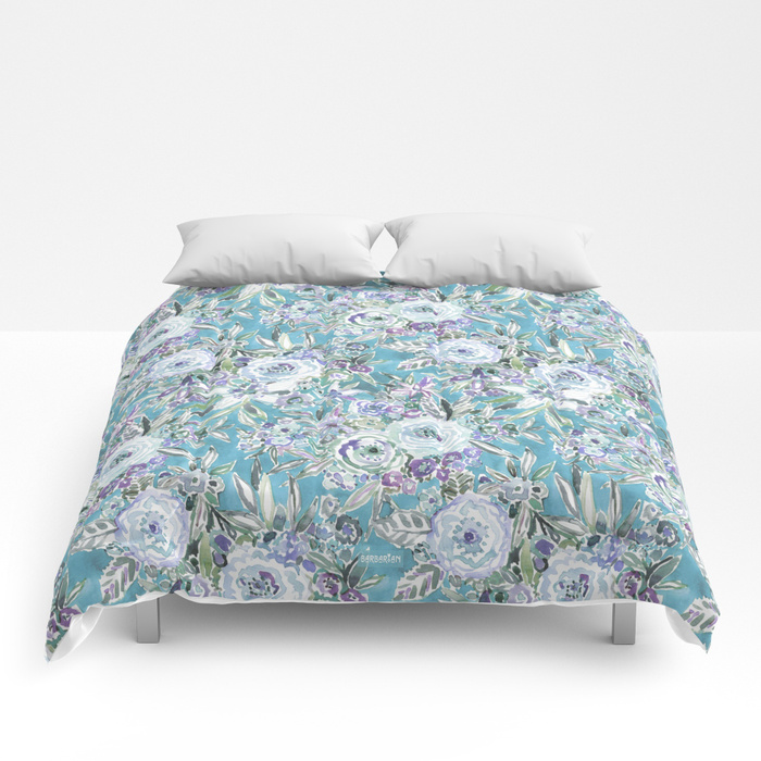 MAUI MINDSET Mystic Aqua Floral Duvet