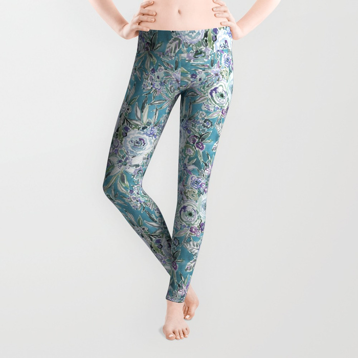MAUI MINDSET Mystic Aqua Floral Leggings