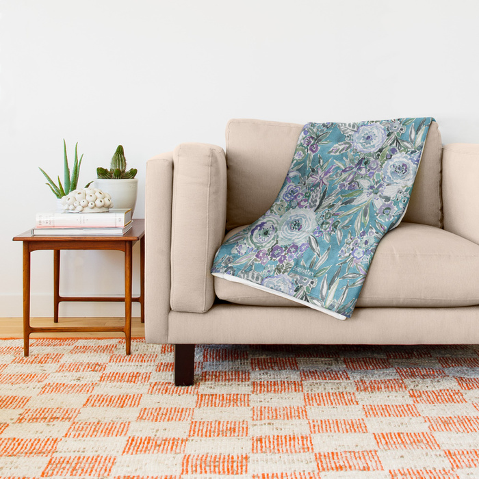 MAUI MINDSET Mystic Aqua Floral Blanket