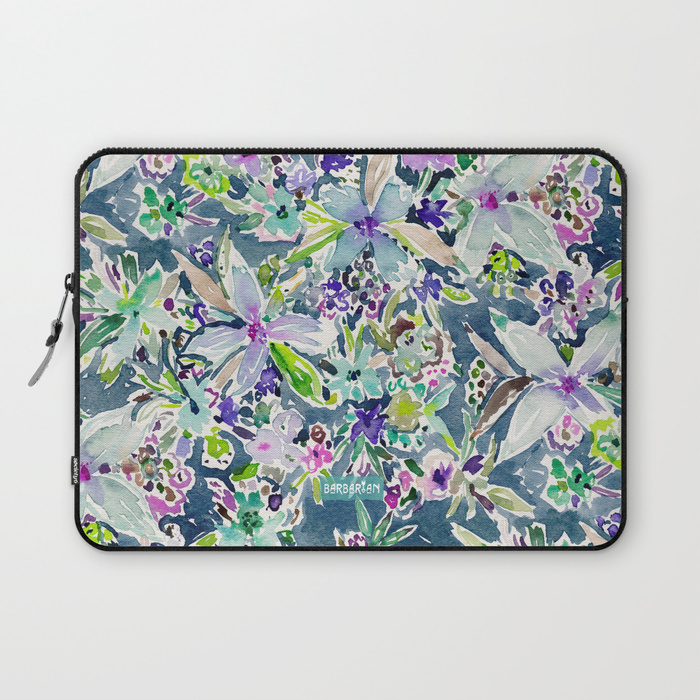 TALIA'S GARDEN Colorful Badass Floral Laptop Sleeve