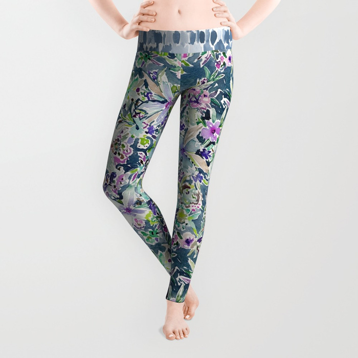 TALIA'S GARDEN Colorful Badass Floral Leggings