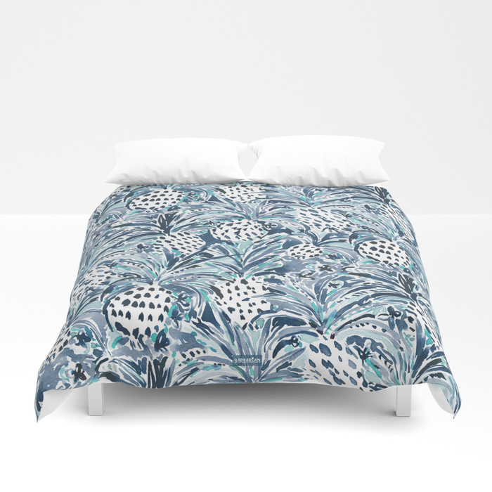 TROPICAL SITCH Indigo Aqua Pineapple Bedding