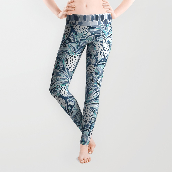 TROPICAL SITCH Indigo Aqua Pineapple Leggings