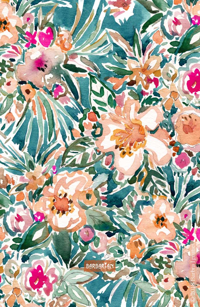 TROPICAL TUMBLE Colorful Paradise Floral