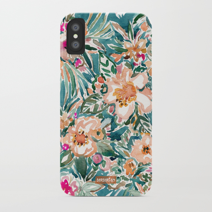 TROPICAL TUMBLE Colorful Paradise Floral Phone Case