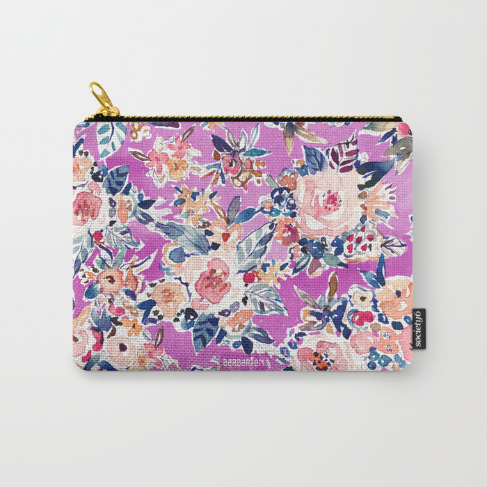 ROMANTIC AF Colorful Wild Floral Pouch