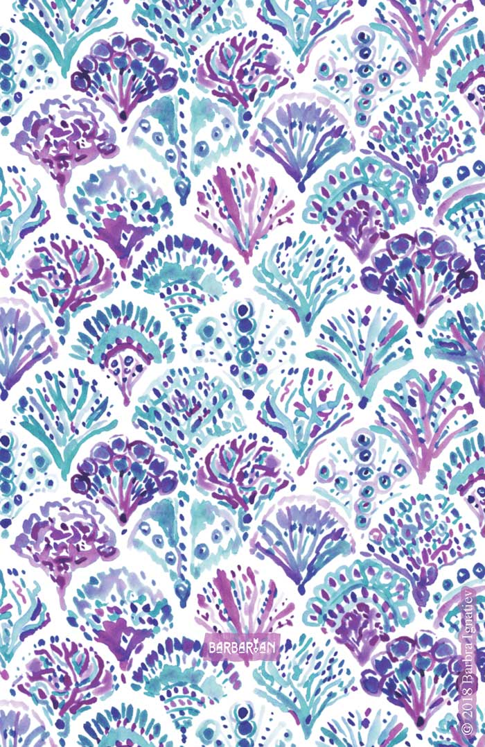 CORAL CAMO Mystical Purple Mermaid Scales