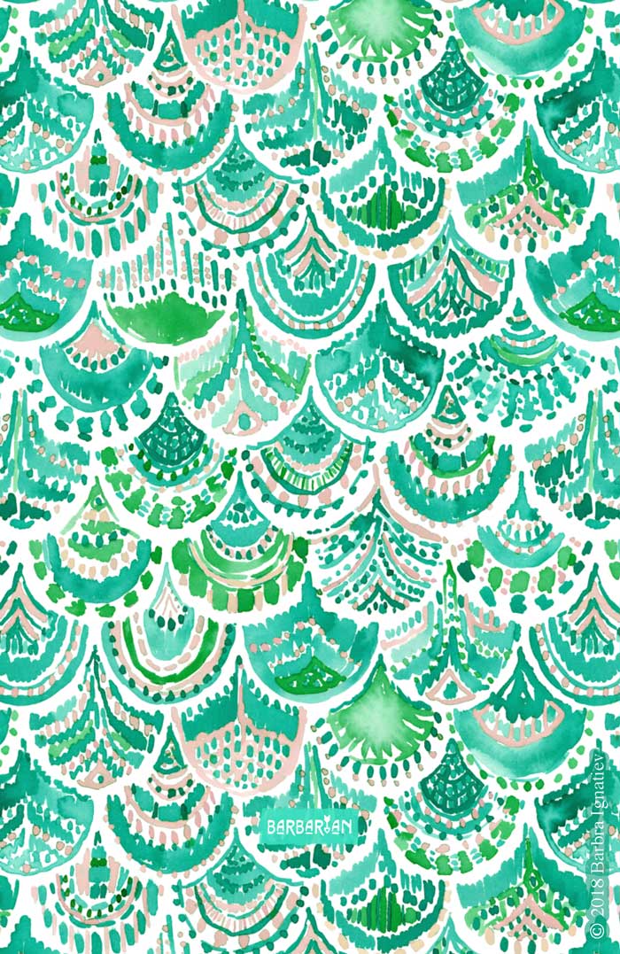 VENUS DE MER Green + Blush Mermaid Scales