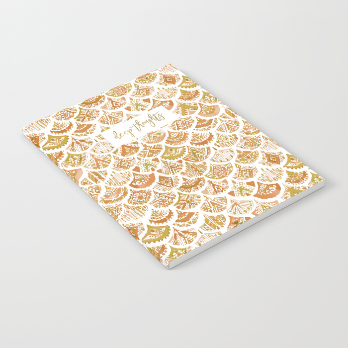 AZTEC MERMAID Golden Tribal Scales journal