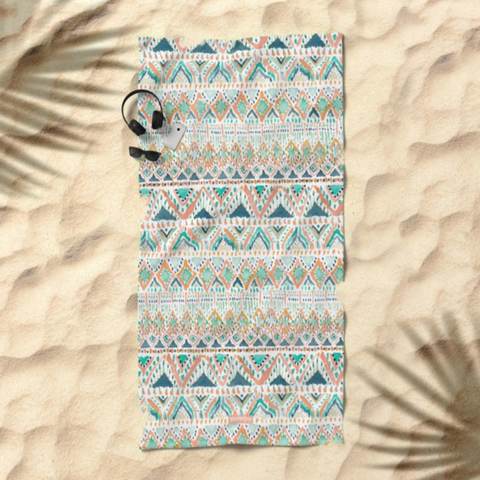 BALLIN’ TRIBAL Summer Geometric Beach Towel