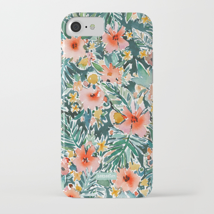 TROPICAL SNEEZE Watercolor Floral phone case