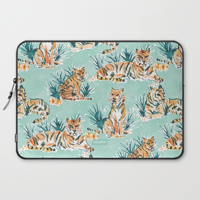 LAZY TIGERS Watercolor Cats laptop sleeve