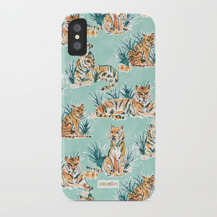 LAZY TIGERS Watercolor Cats phone case